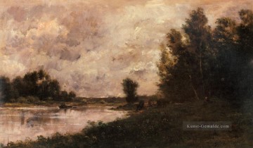  bord Kunst - Bords De L oise Barbizon impressionistische Landschaft Charles Francois Daubigny Fluss